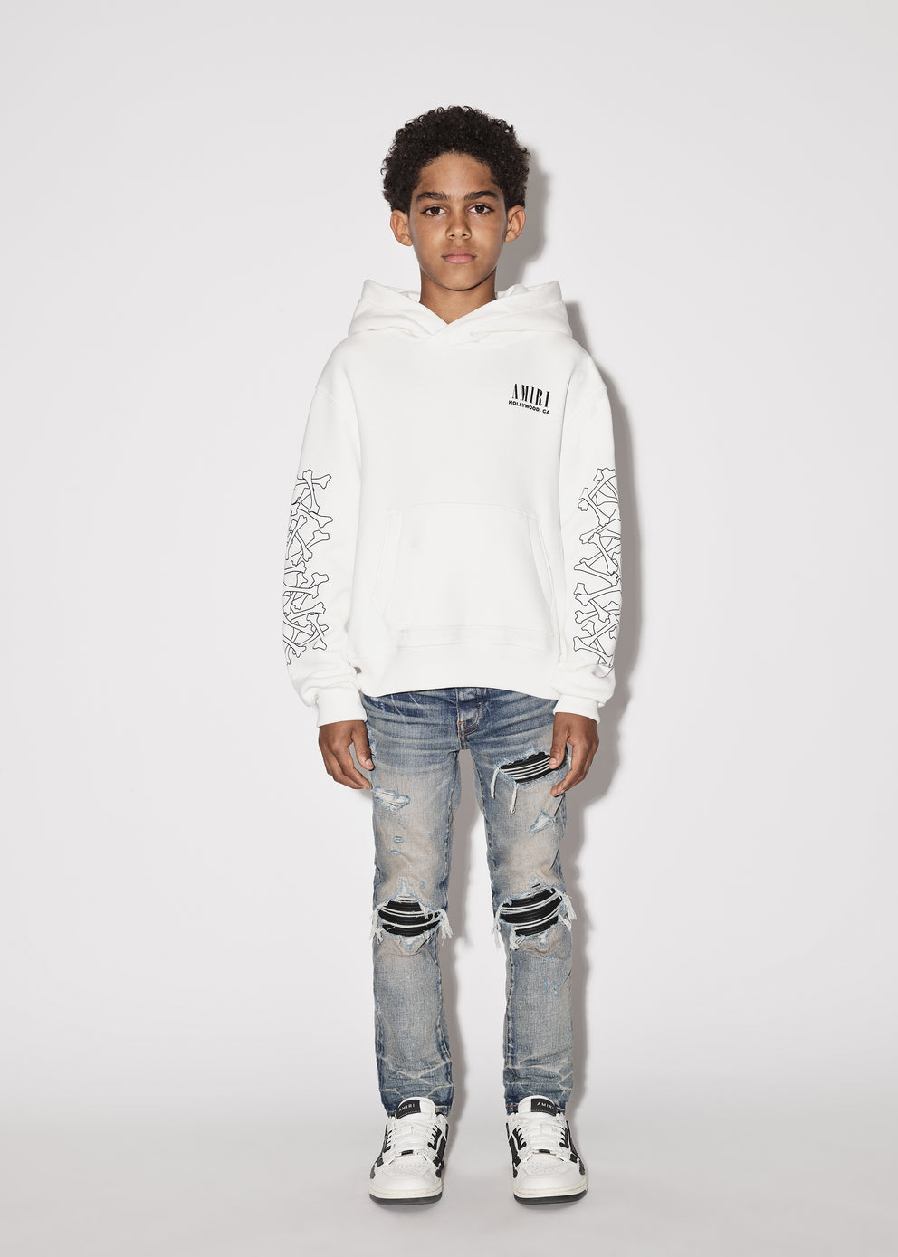 White Amiri BONES HOODIE | 985204-SQL