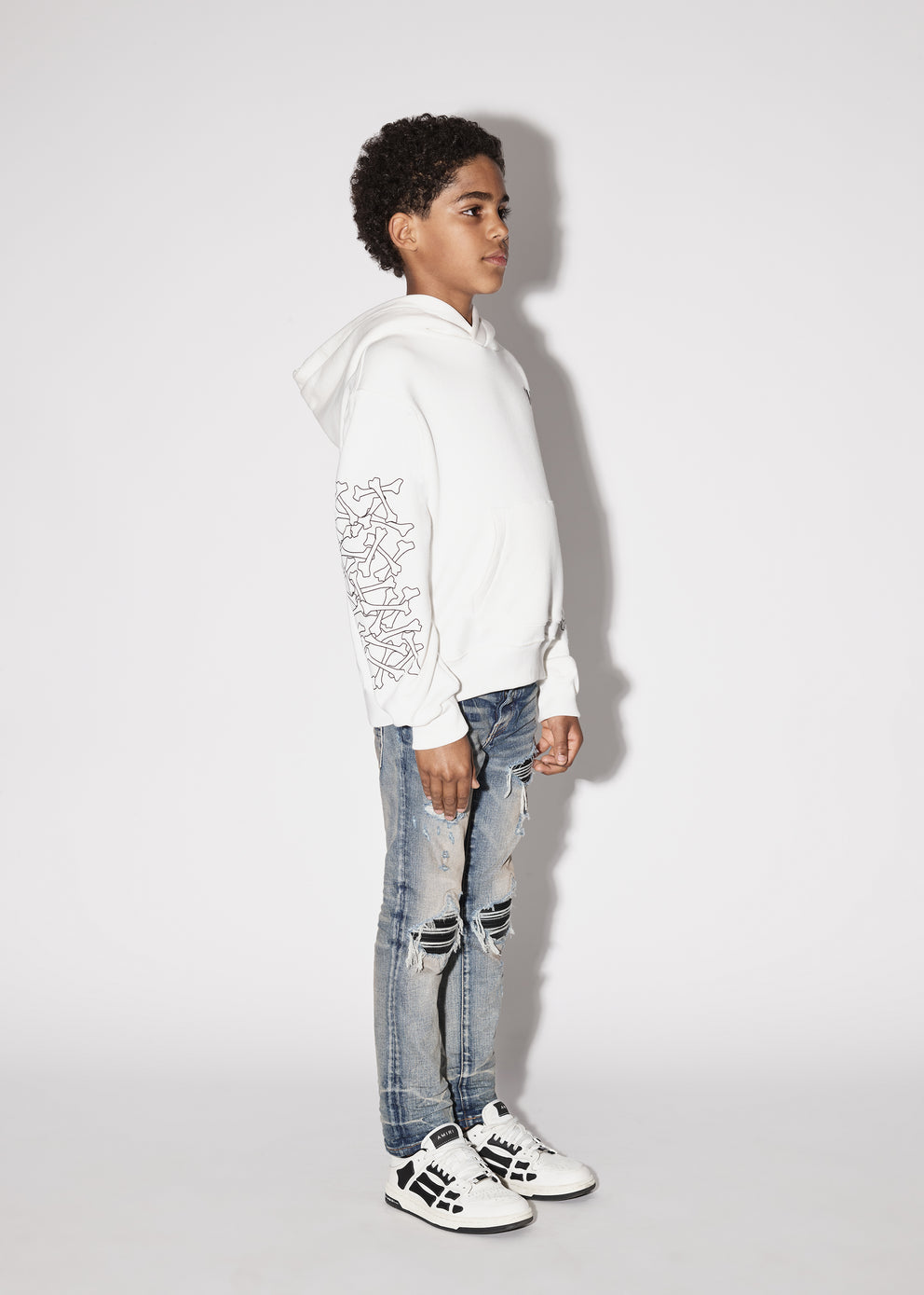 White Amiri BONES HOODIE | 985204-SQL