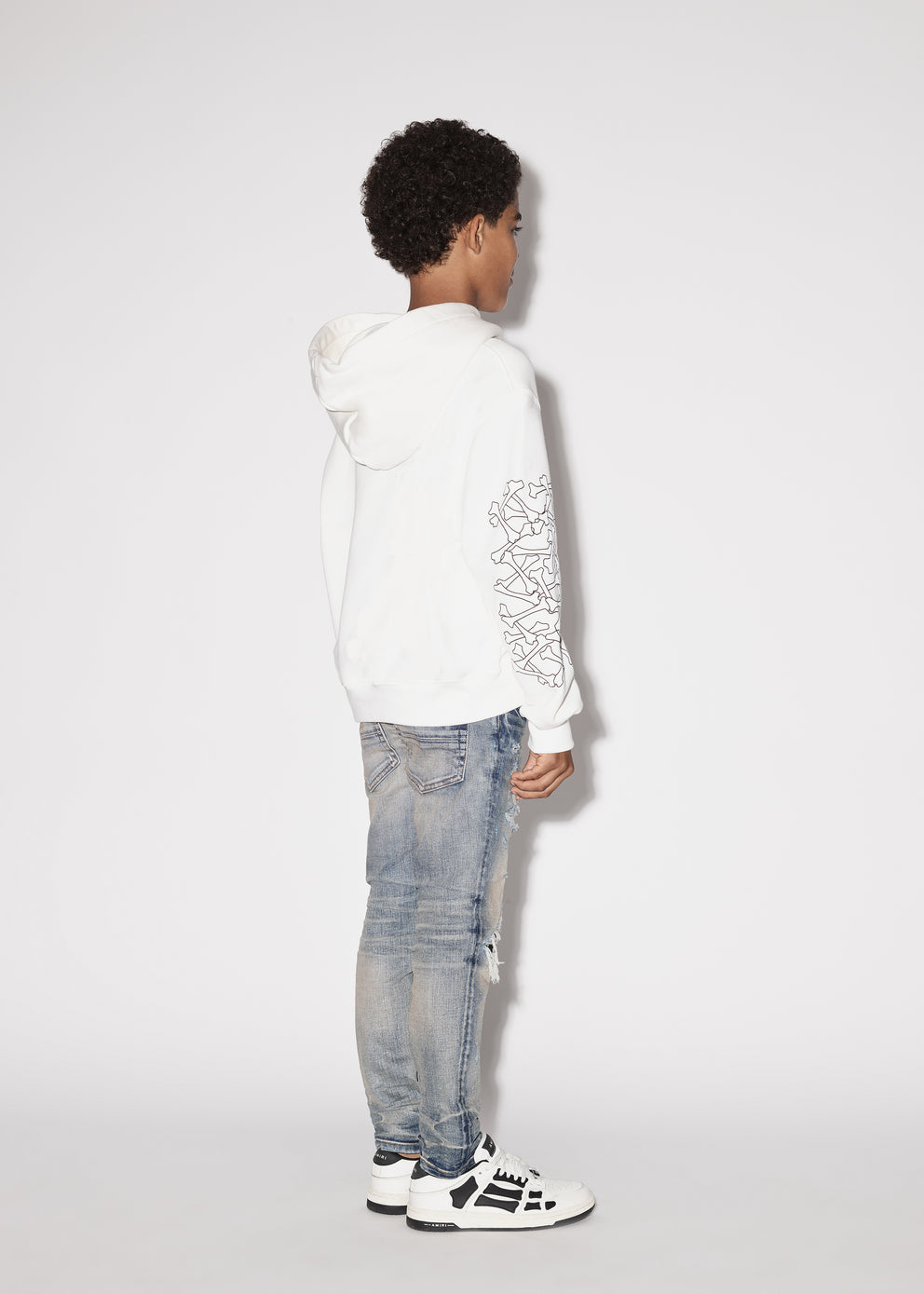 White Amiri BONES HOODIE | 985204-SQL