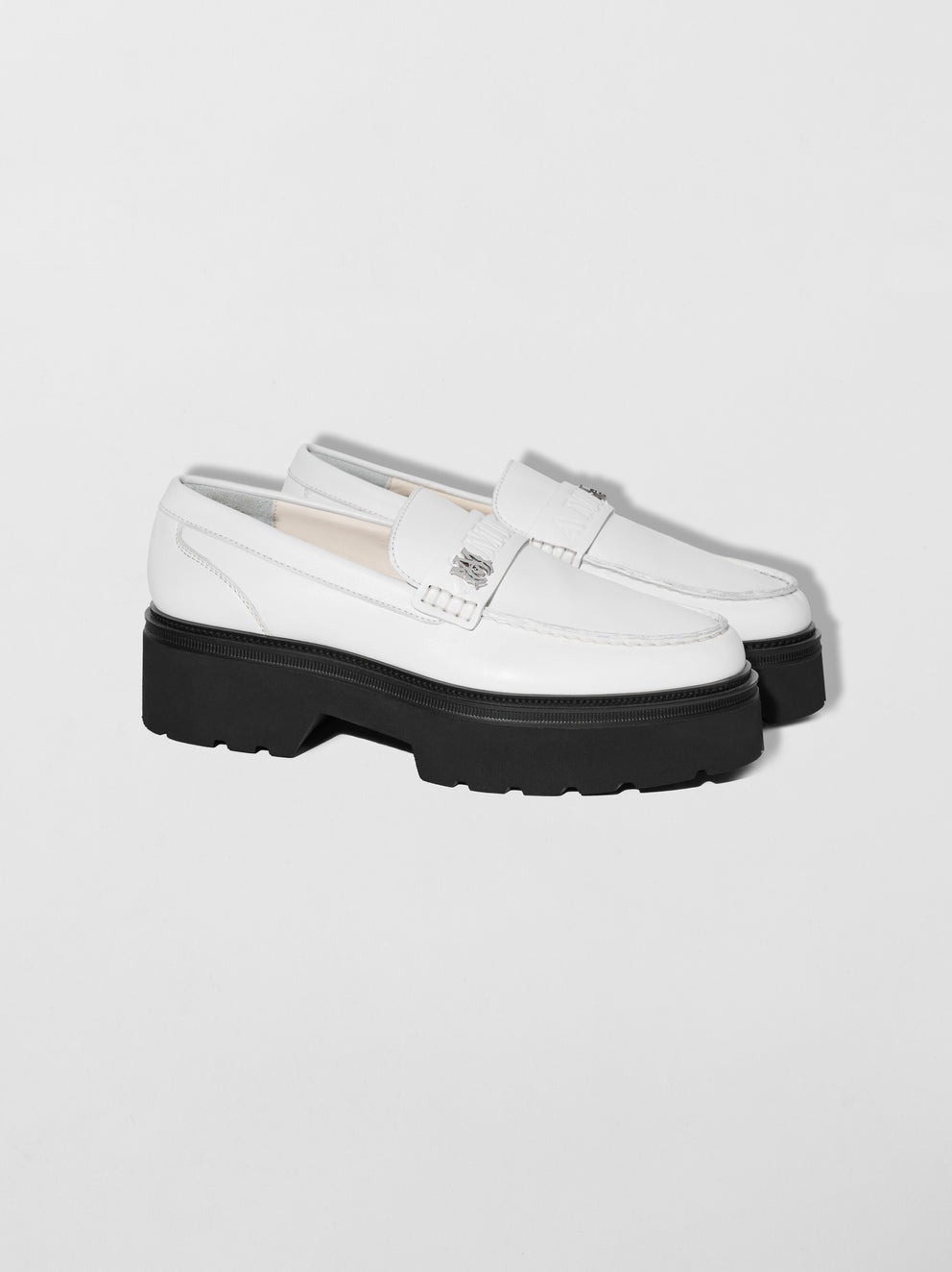 White Amiri COMBAT LEATHER LOAFER | 687193-HCF