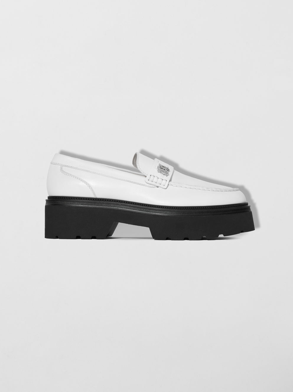 White Amiri COMBAT LEATHER LOAFER | 687193-HCF