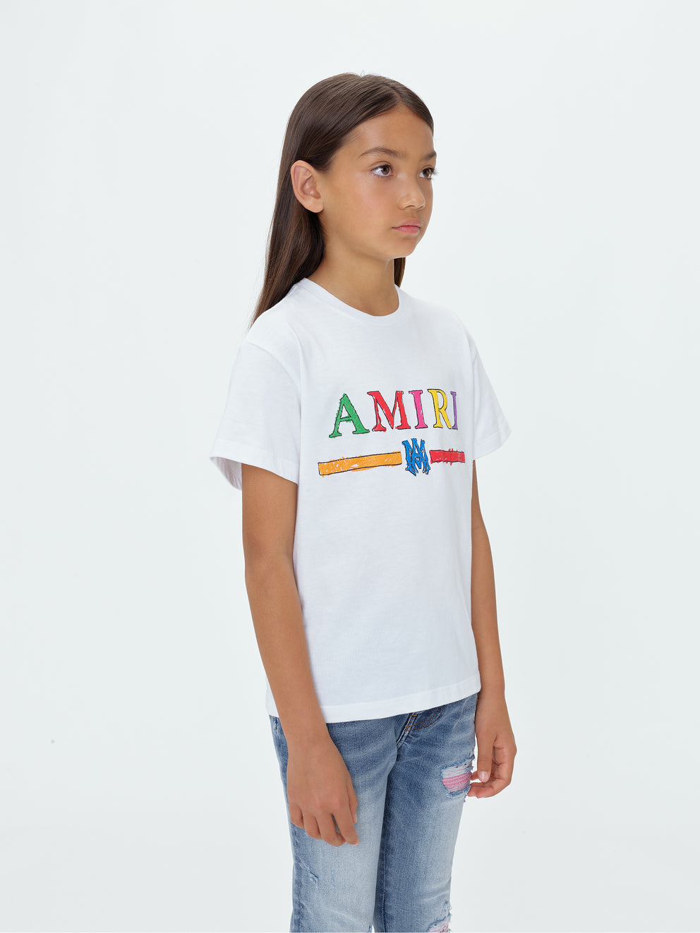 White Amiri CRAYON SKETCH MA BAR TEE | 326489-GEV