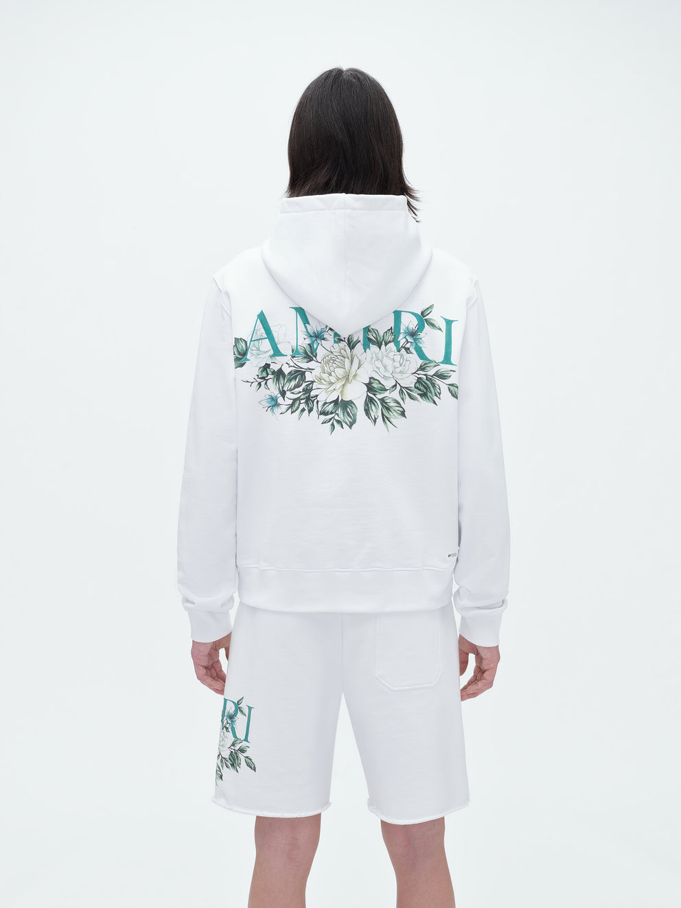 White Amiri FLORAL LOGO HOODIE | 463890-HVB