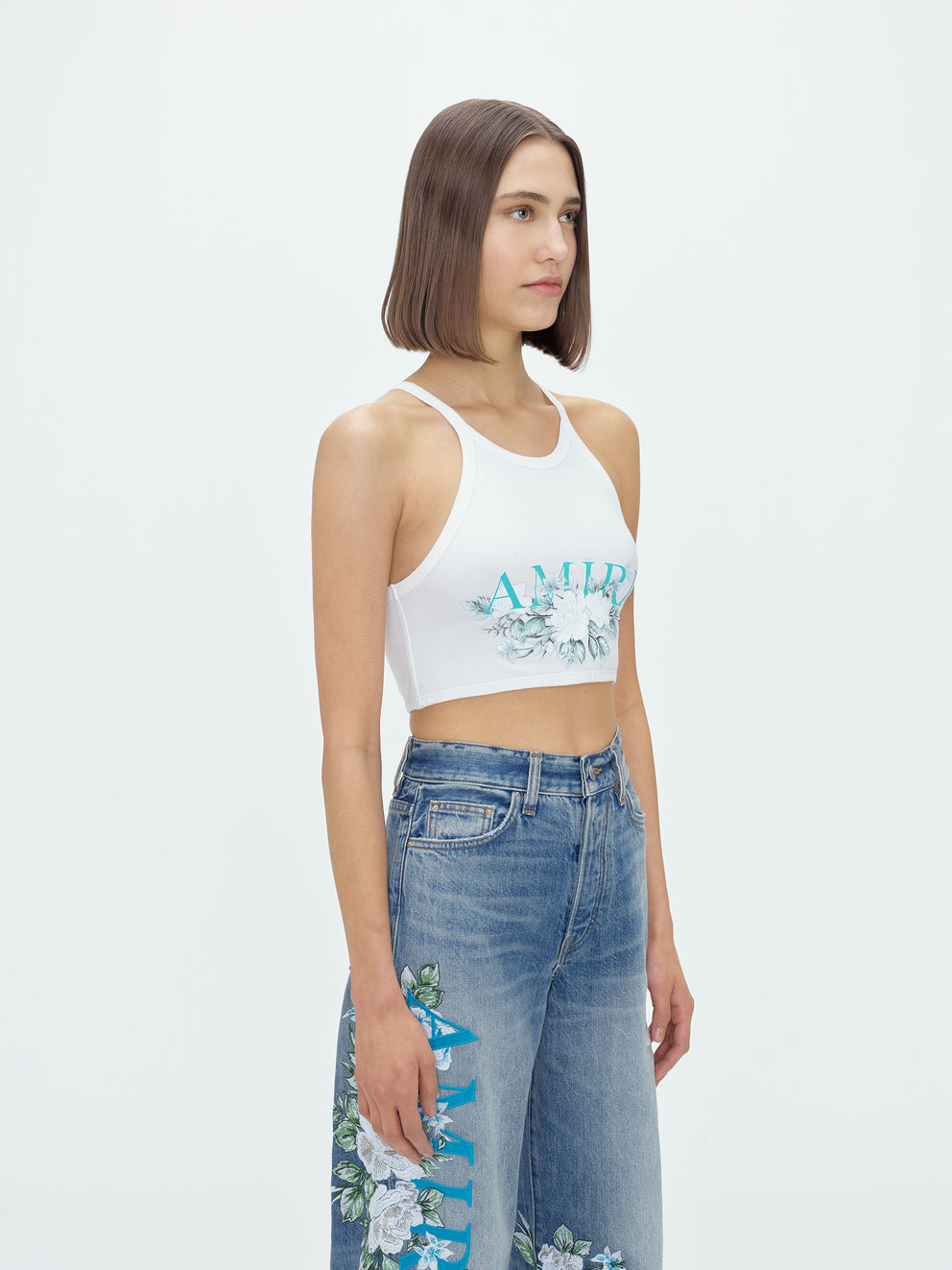 White Amiri FLORAL TANK TOP | 075362-VRY