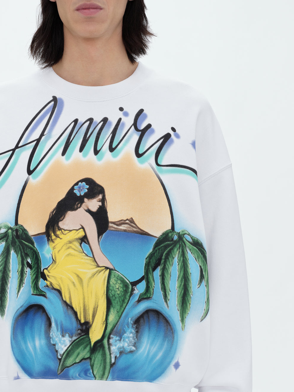 White Amiri MERMAID CREWNECK | 586293-QIP