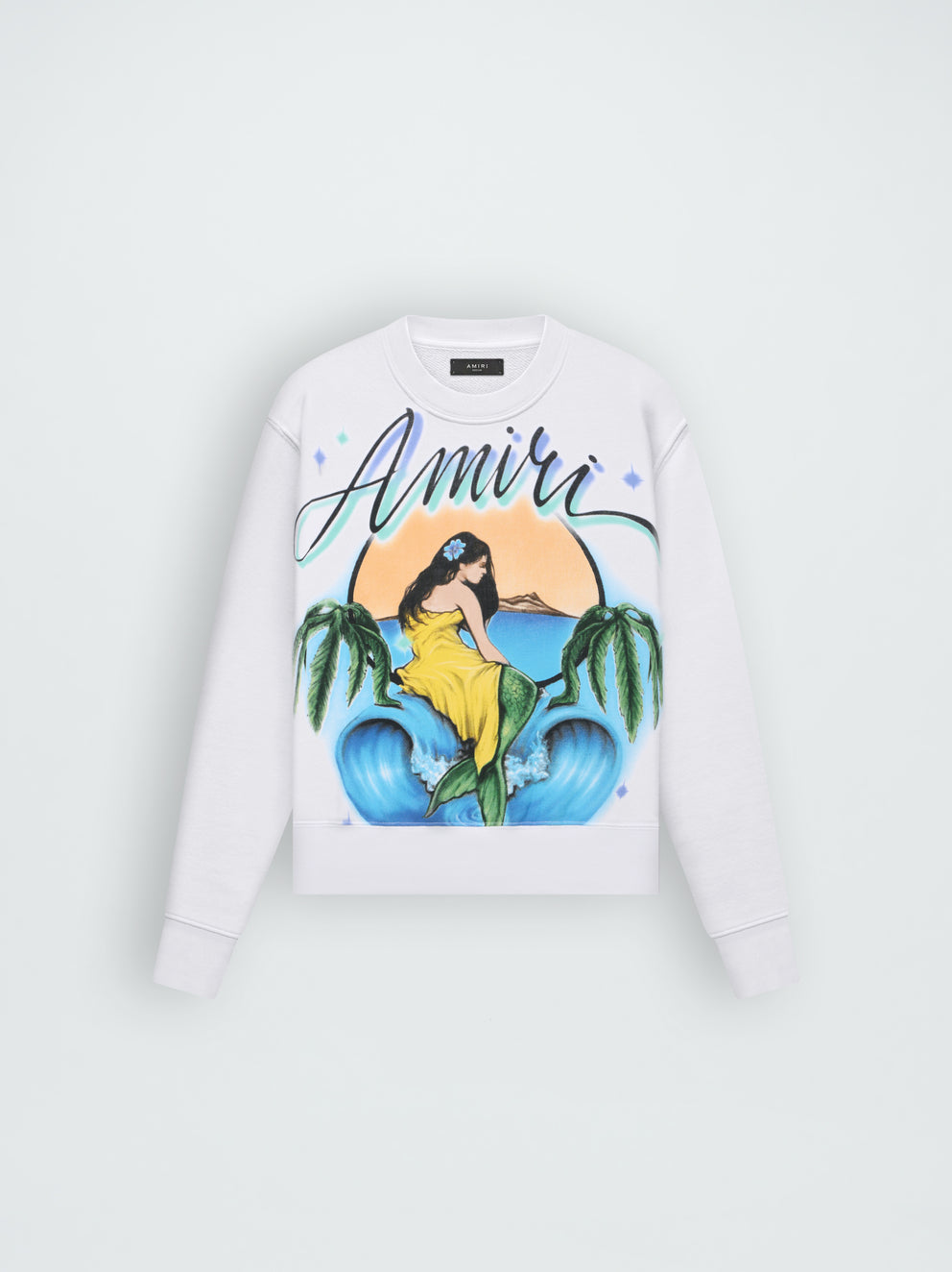 White Amiri MERMAID CREWNECK | 586293-QIP