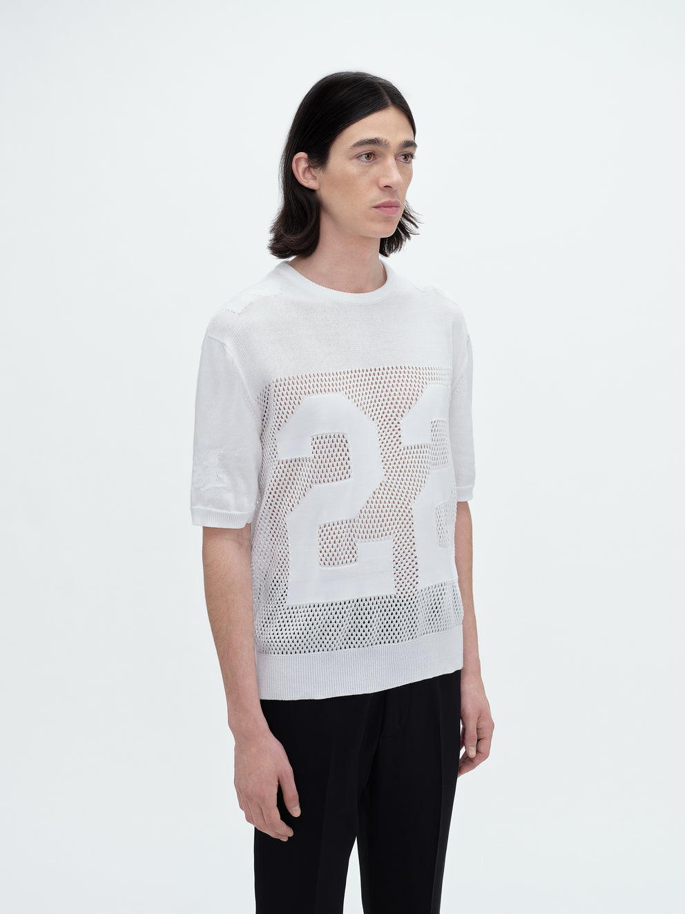 White Amiri MESH TEE | 084679-XLR