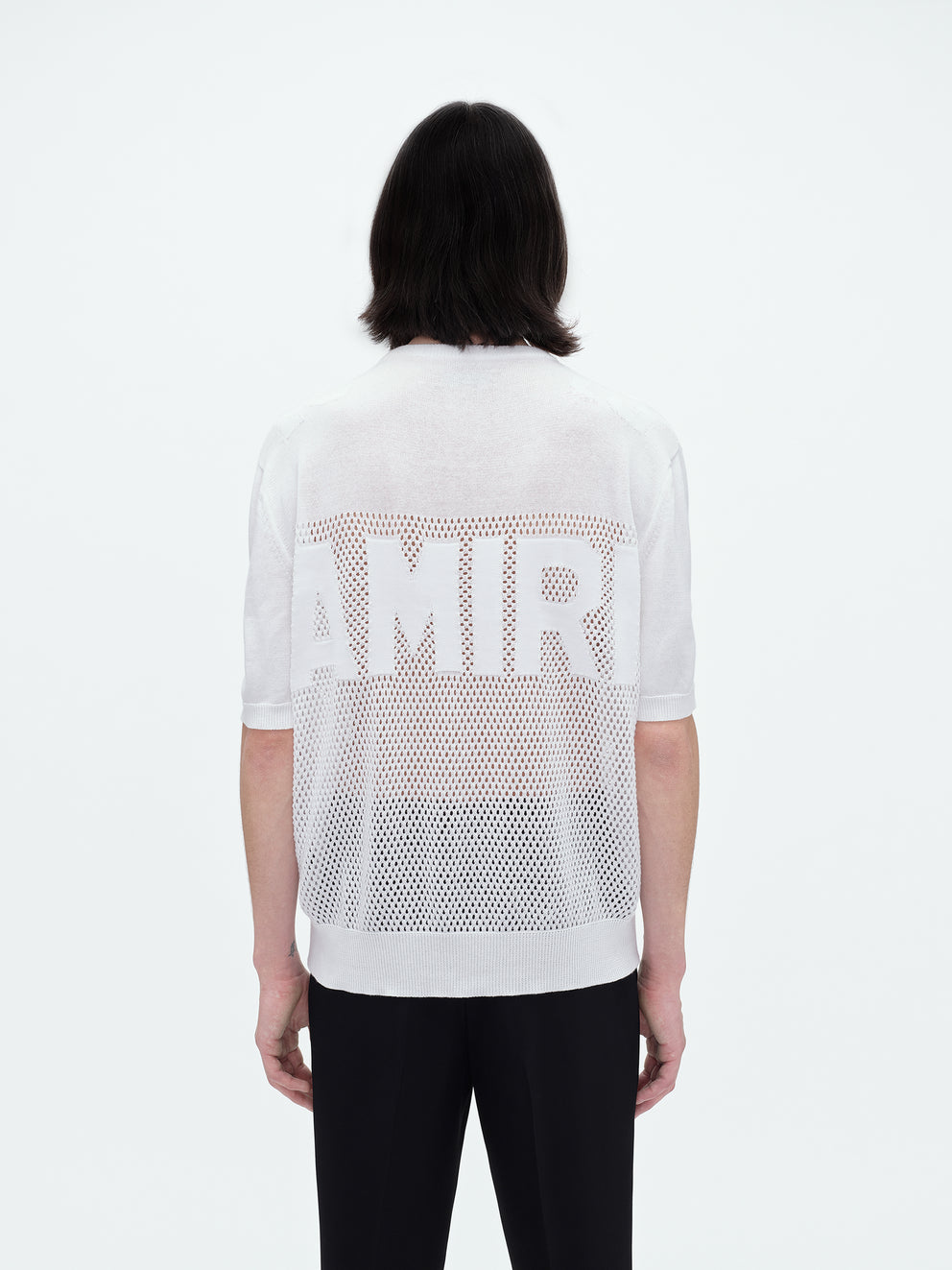 White Amiri MESH TEE | 084679-XLR