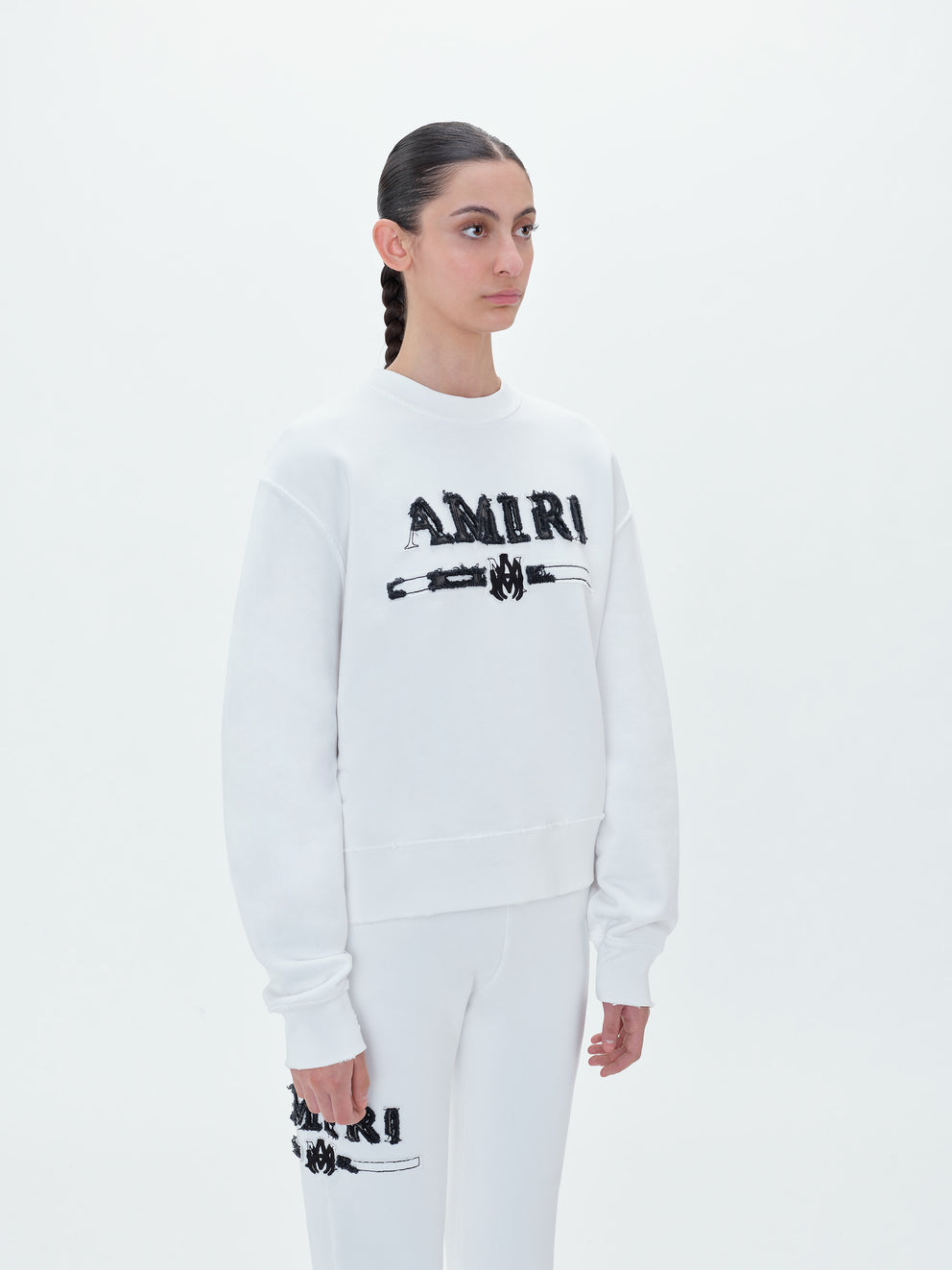 White Amiri M.A. BAR APPLIQUE CREW | 169250-XEO