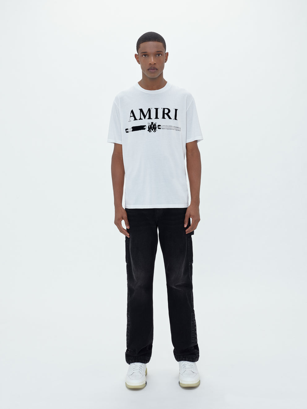 White Amiri M.A. BAR APPLIQUE TEE | 148520-WYB