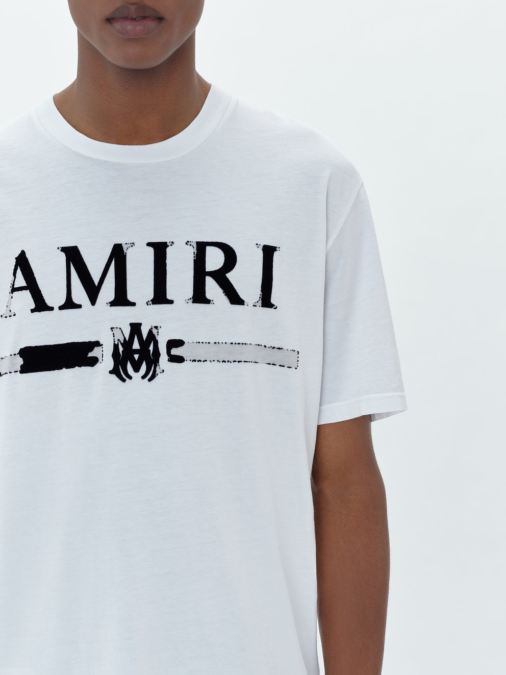 White Amiri M.A. BAR APPLIQUE TEE | 148520-WYB