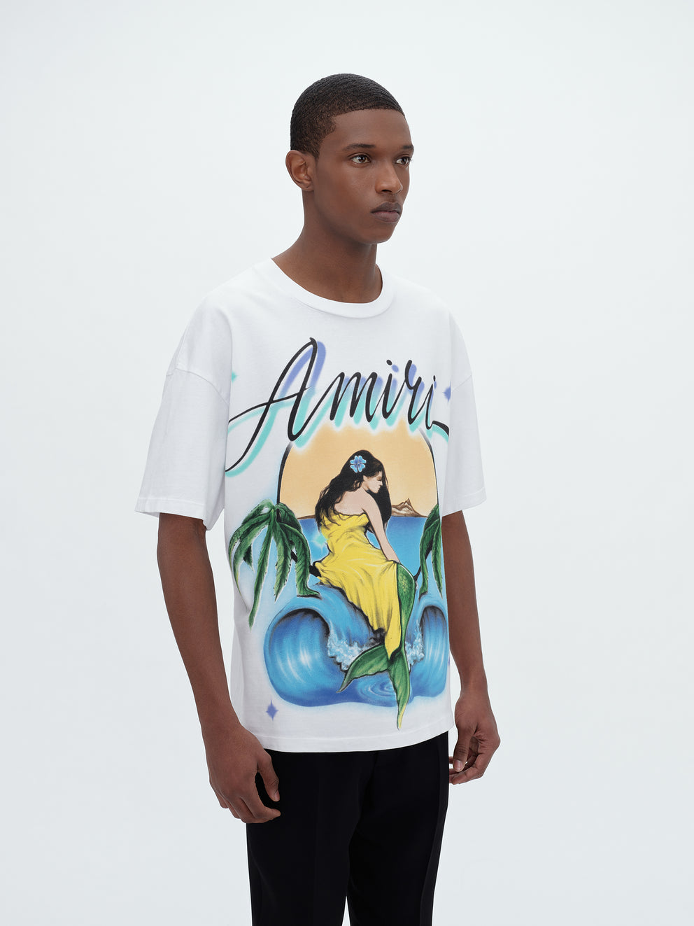 White Amiri OVERSIZED MERMAID TEE | 793150-JWZ