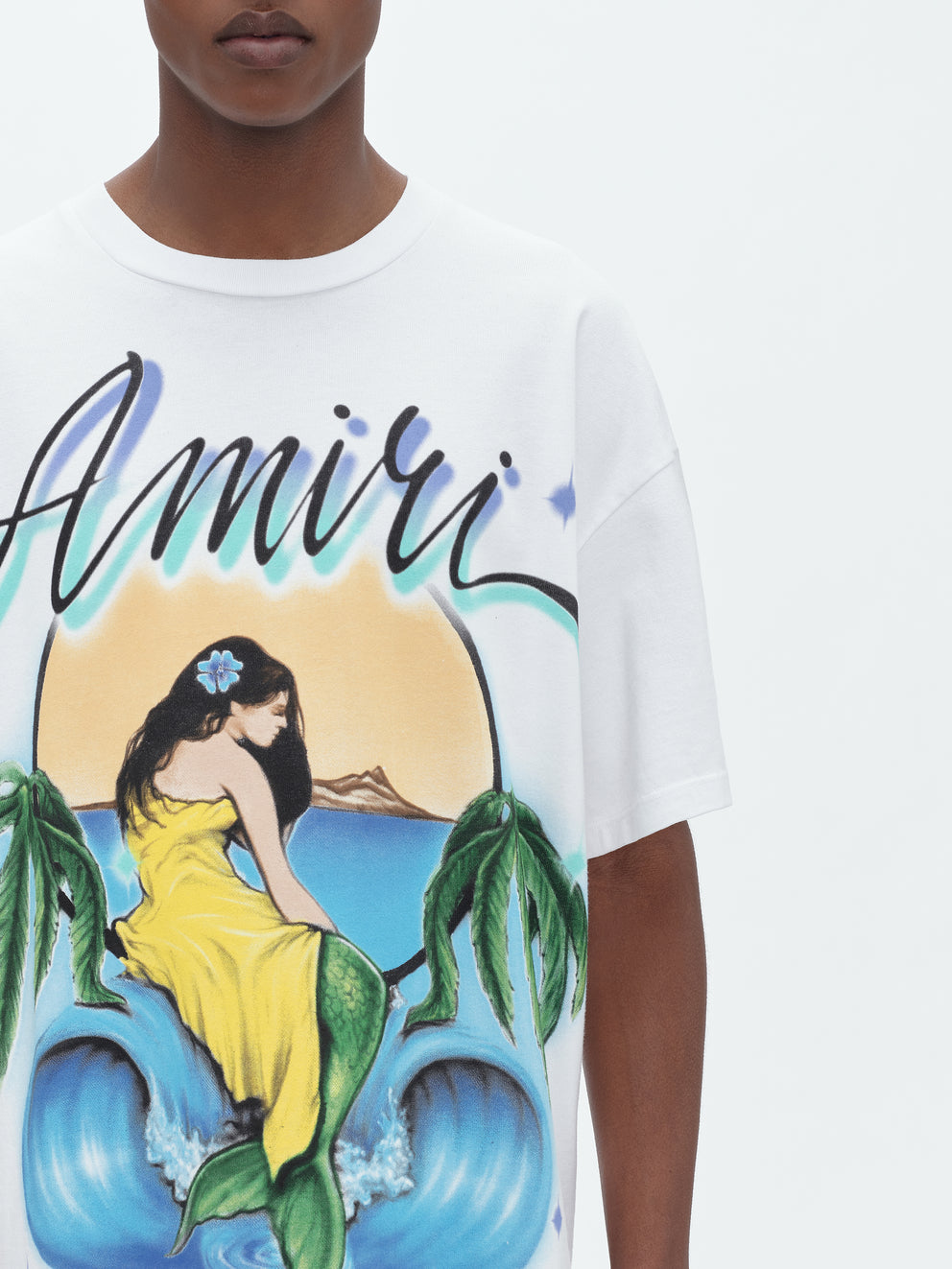 White Amiri OVERSIZED MERMAID TEE | 793150-JWZ