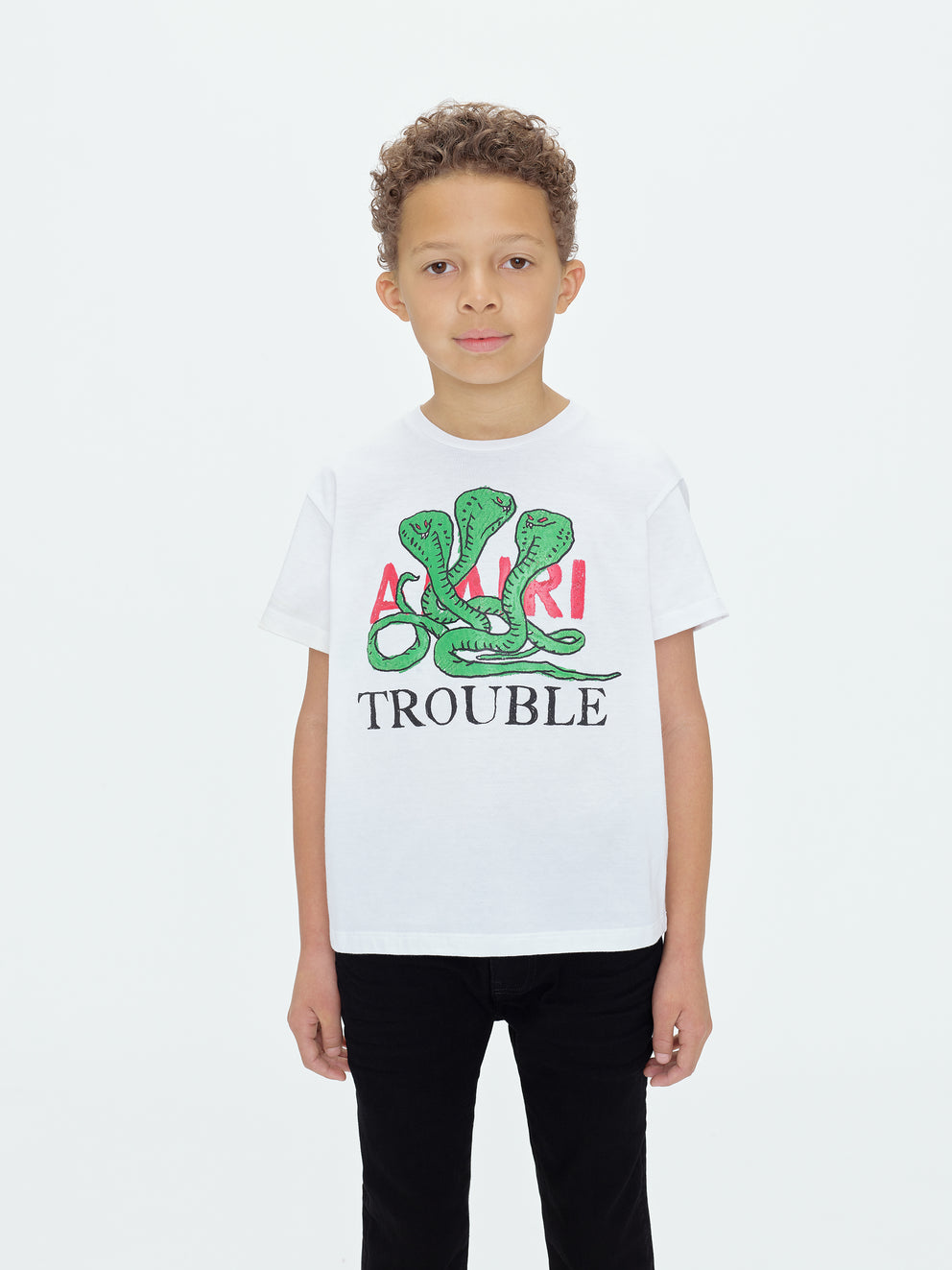 White Amiri TROUBLE TEE | 092186-JMO