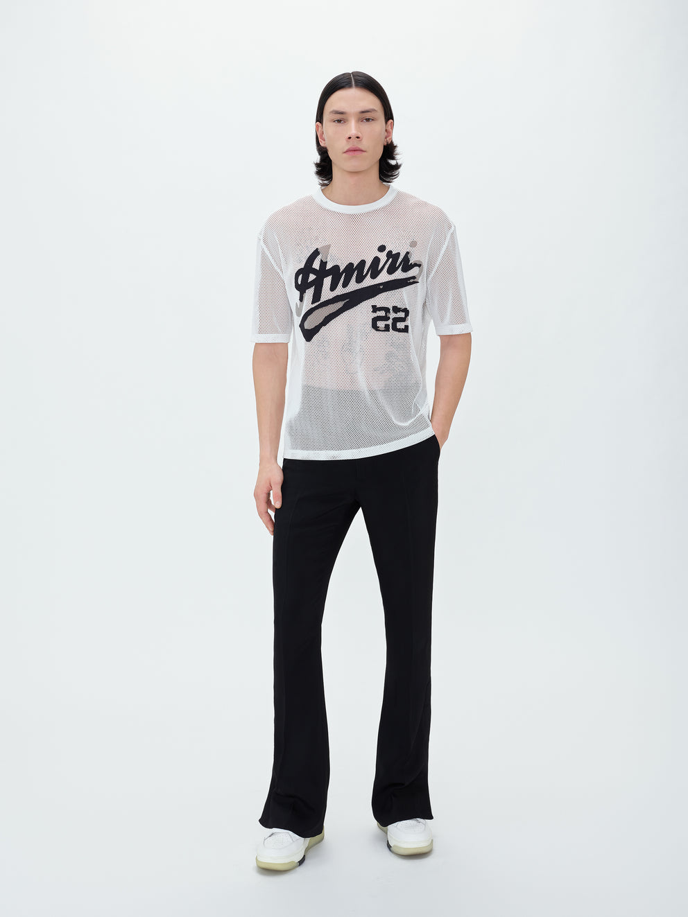 White / Black Amiri 22 MESH TEE | 054213-FJT