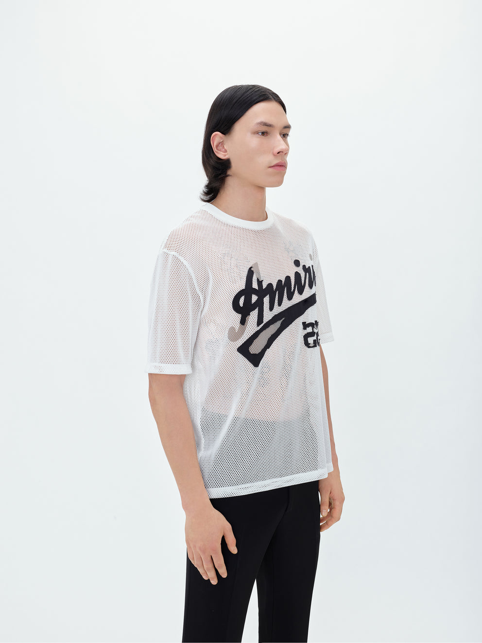 White / Black Amiri 22 MESH TEE | 054213-FJT