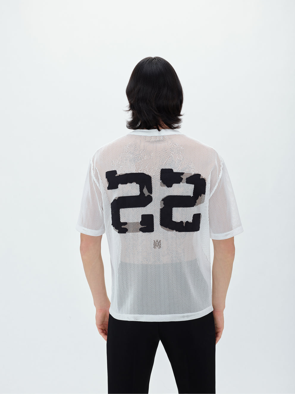 White / Black Amiri 22 MESH TEE | 054213-FJT