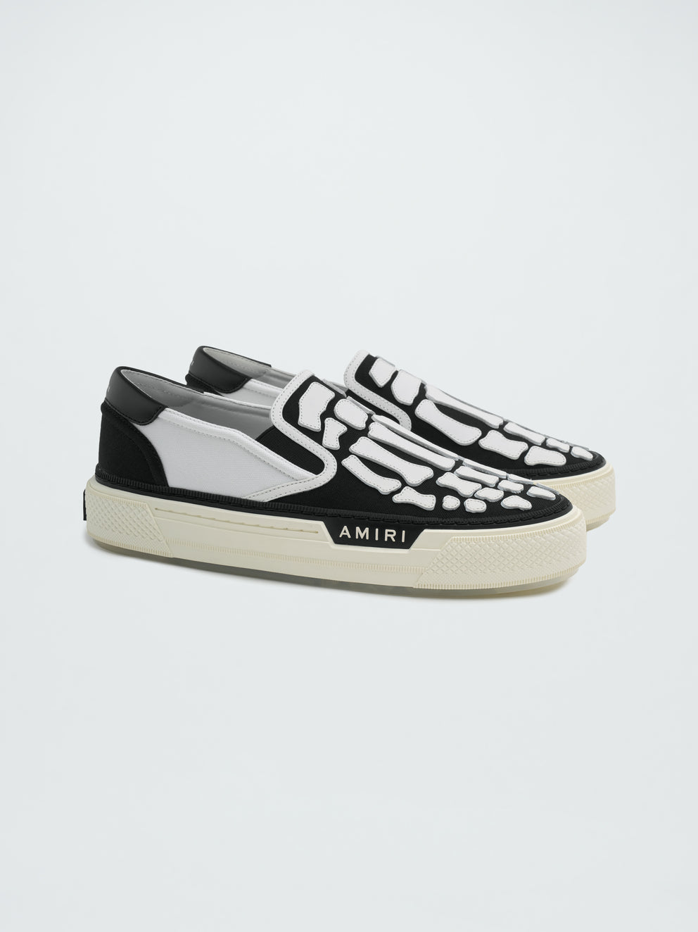 White / Black Amiri SKEL TOP SLIP ON | 390718-KTN