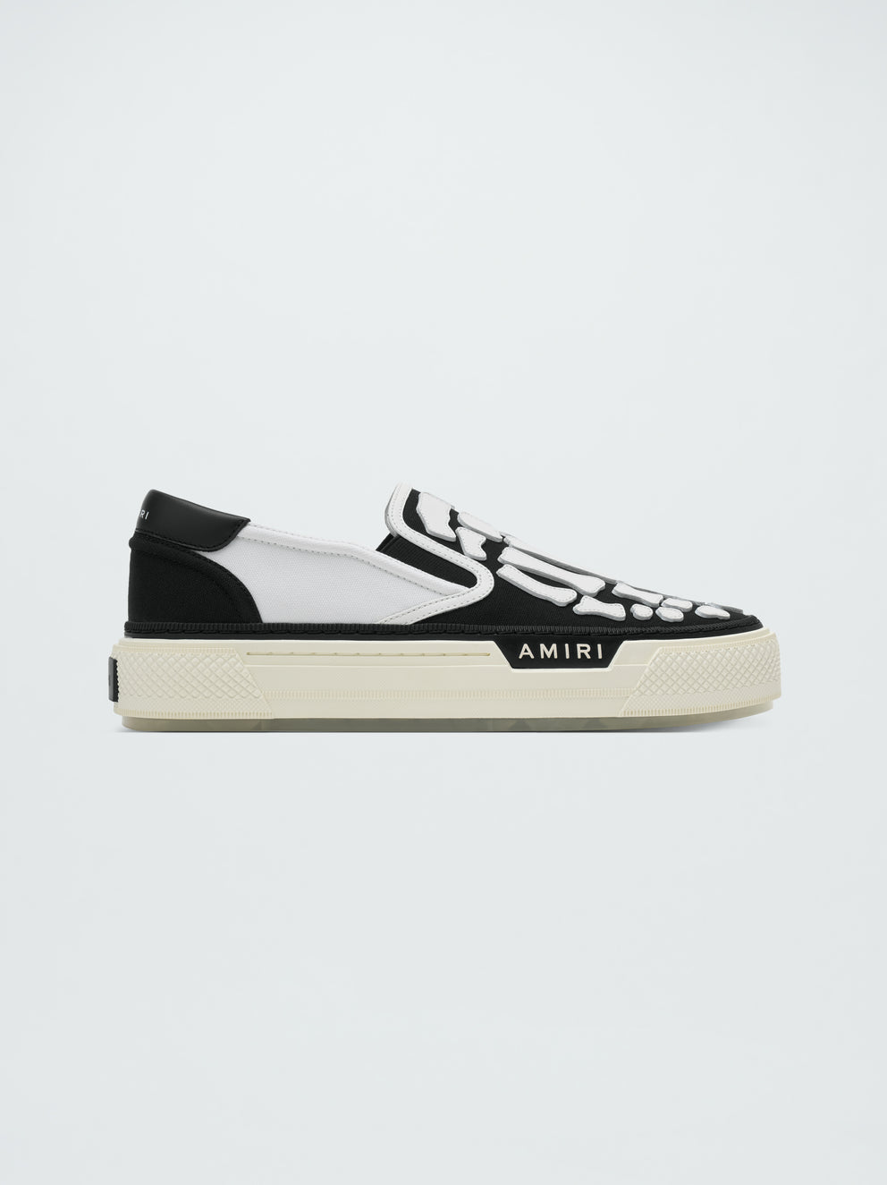 White / Black Amiri SKEL TOP SLIP ON | 390718-KTN