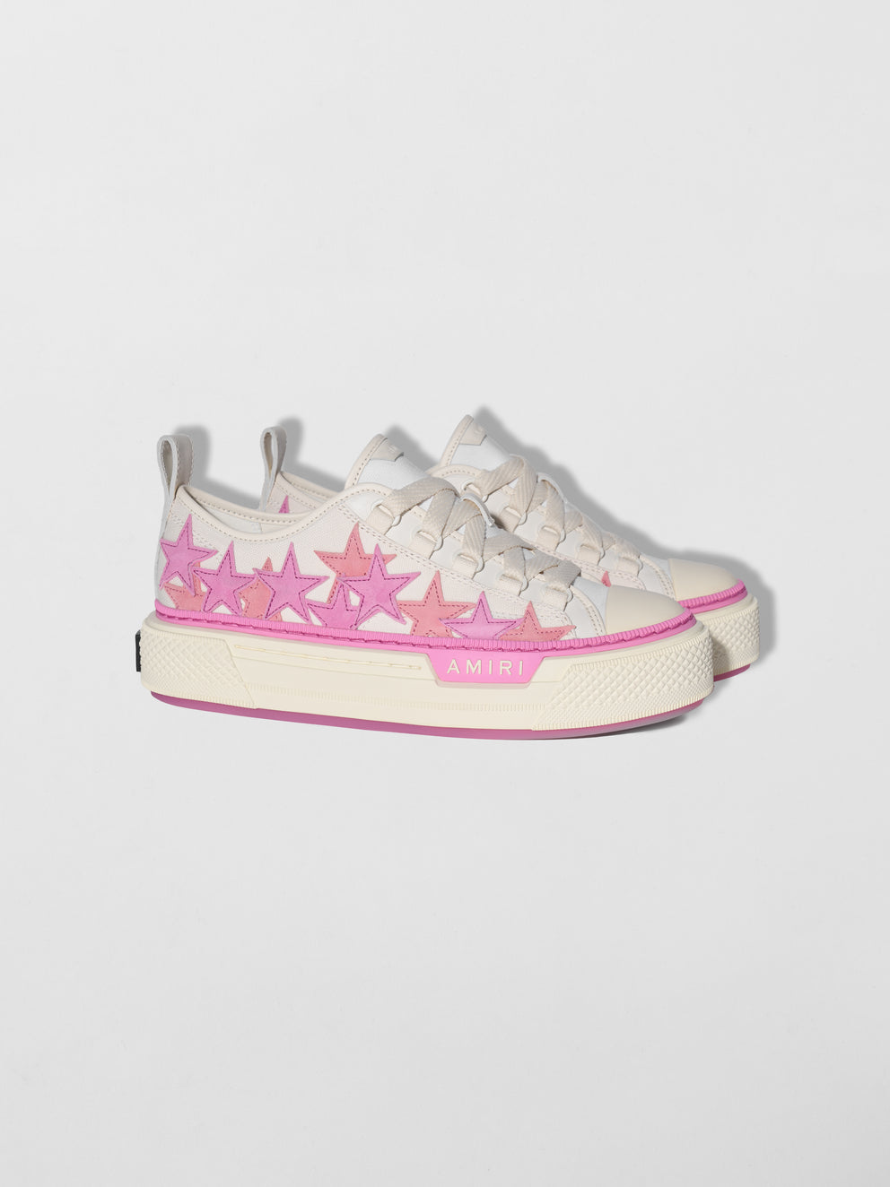 White / Pink Amiri STARS COURT LOW | 184690-YFL