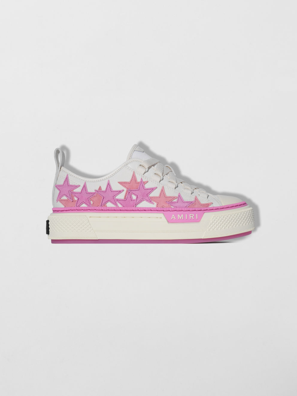 White / Pink Amiri STARS COURT LOW | 184690-YFL